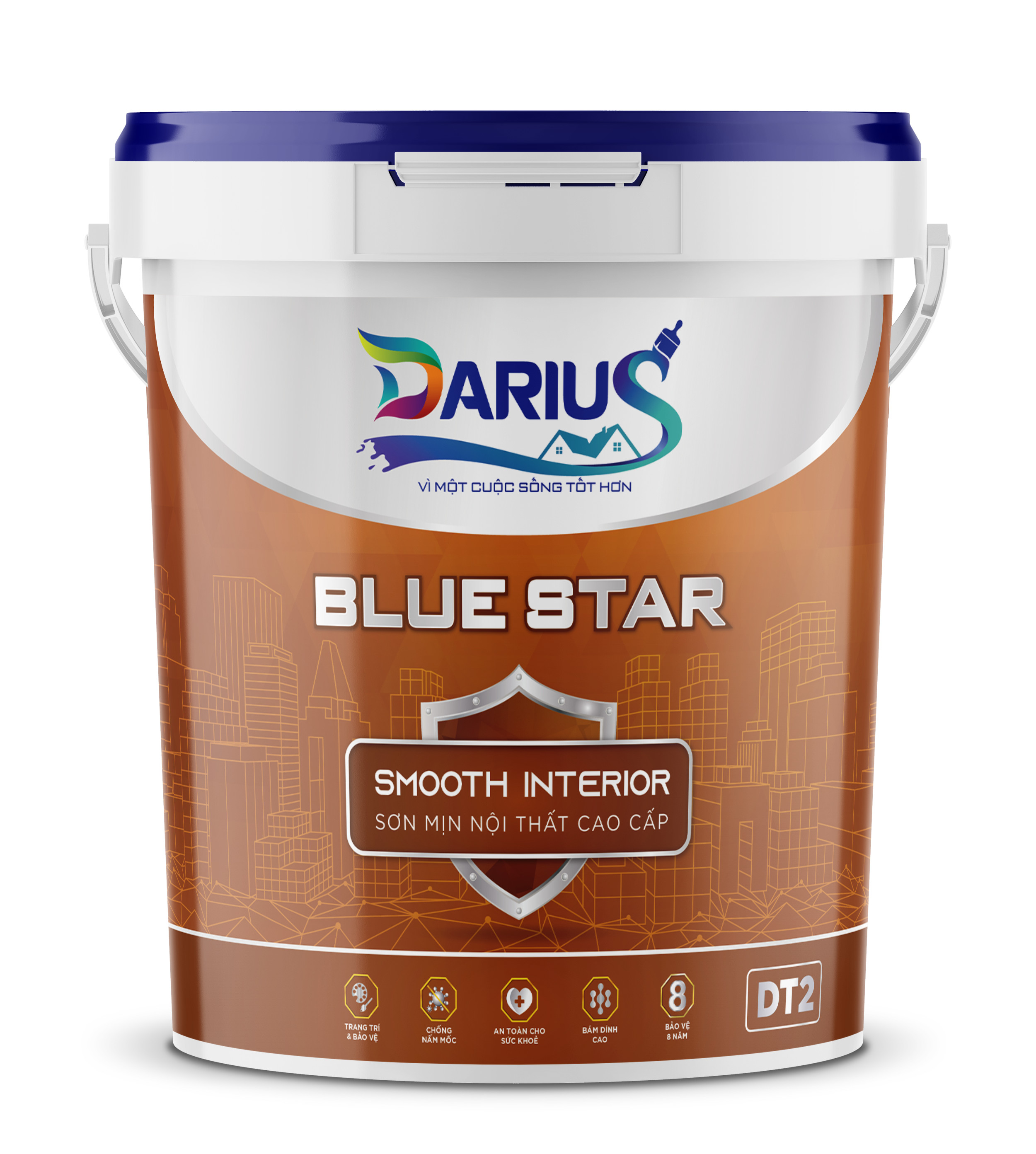 DARIUS BLUE STAR: Sơn mịn nội thất cao cấp