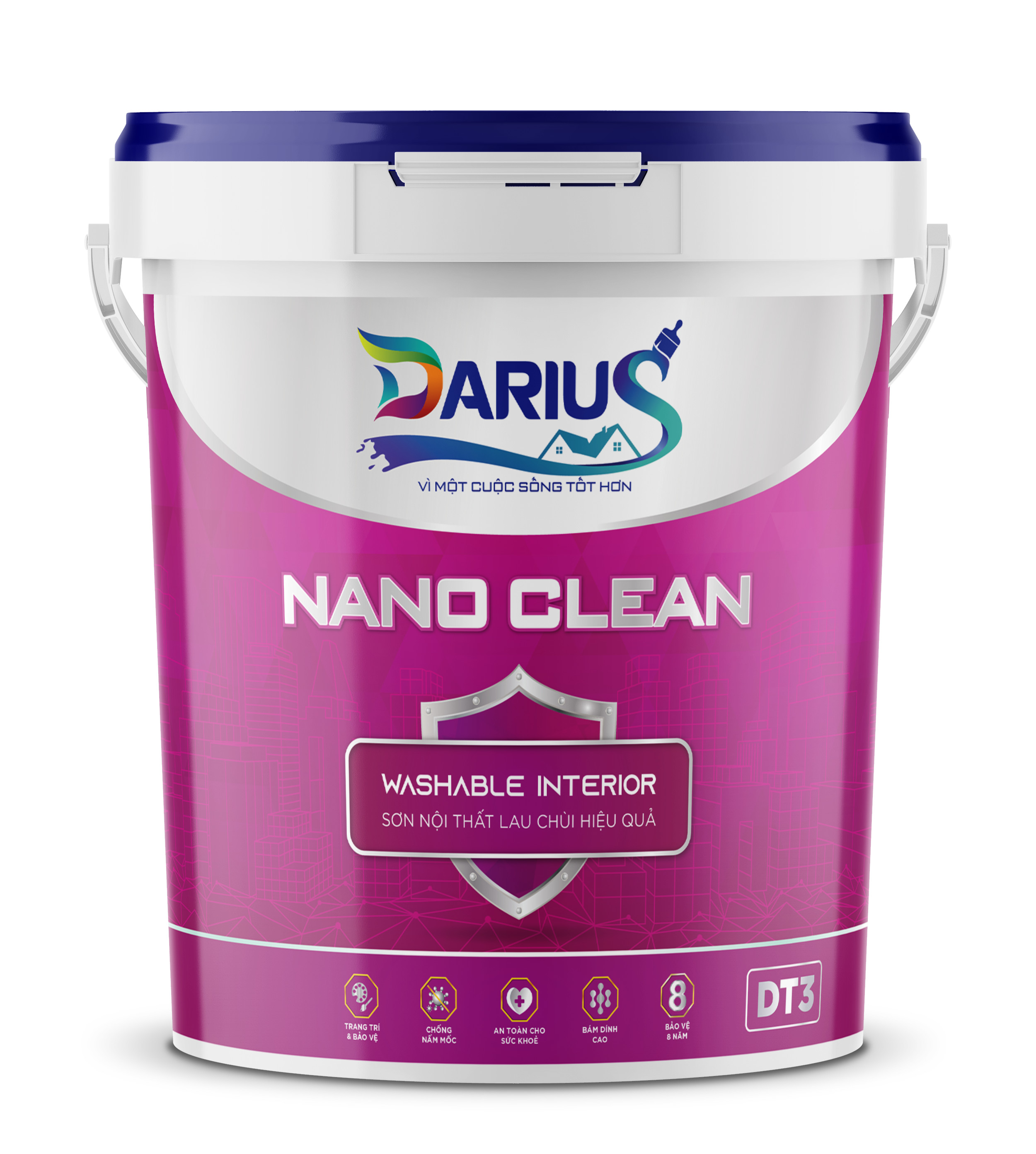 DARIUS NANO CLEAN: Sơn nội thất lau chùi hiệu quả