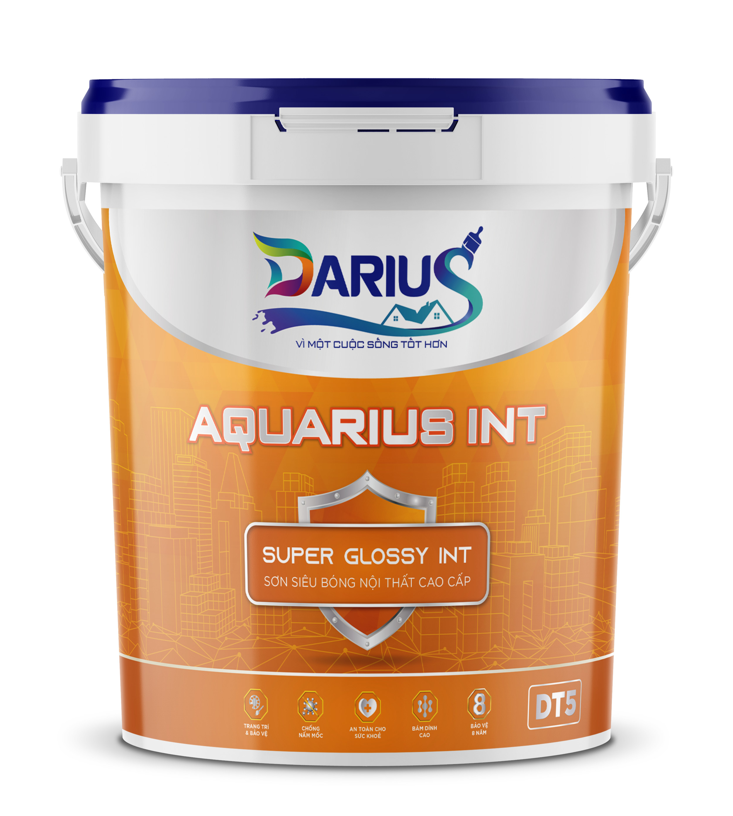 DARIUS AQUARIUS INT: Sơn siêu bóng nội thất