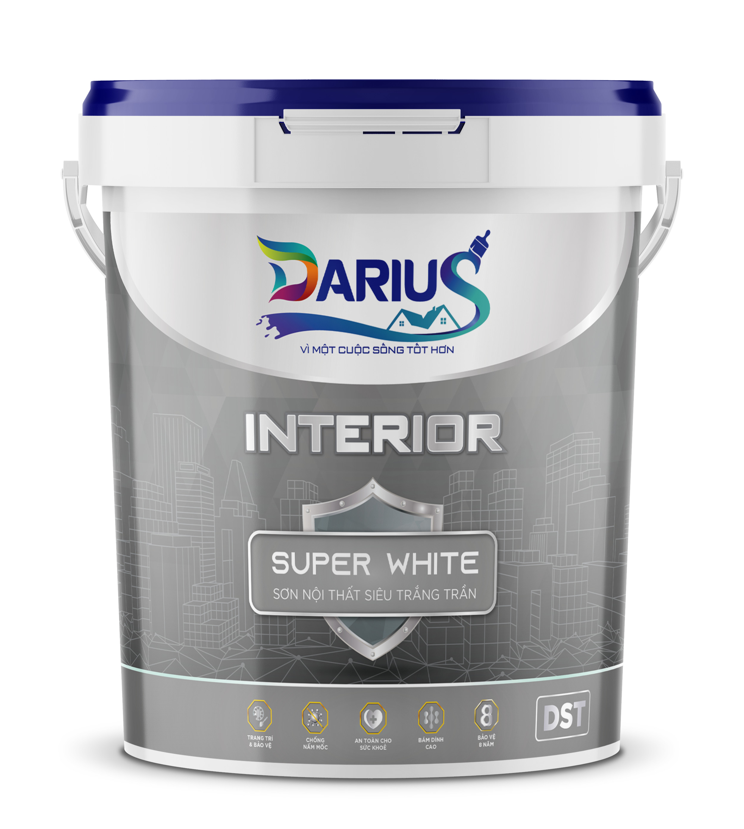 DARIUS INTERIOR: Sơn siêu trắng trần