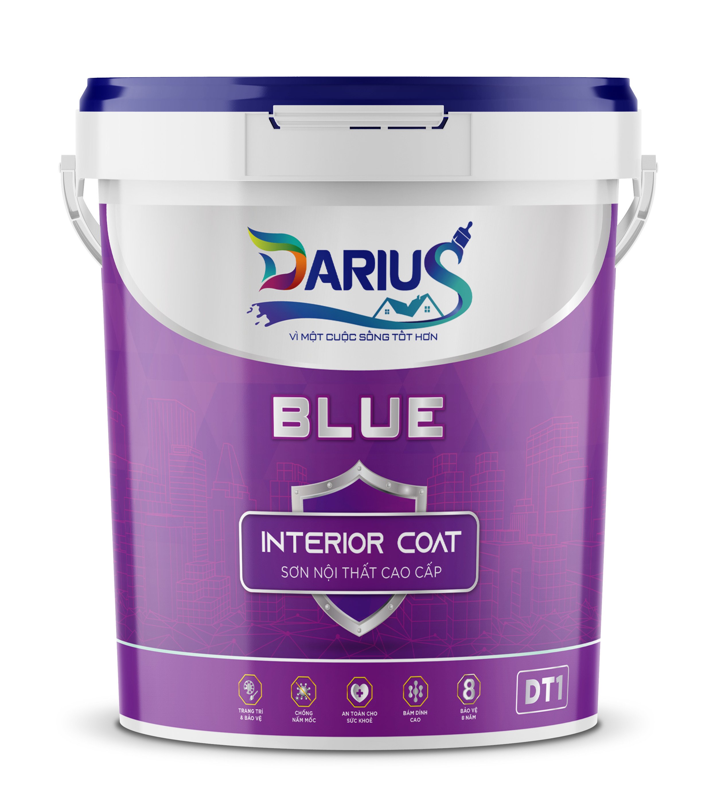 DARIUS BLUE: Sơn kinh tế nội thất